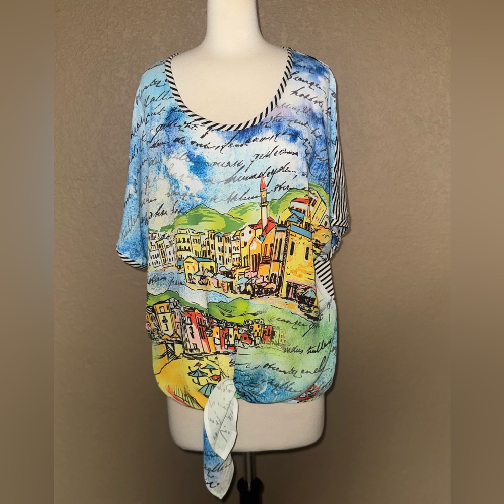 Chico’s Colorful Graphic Top